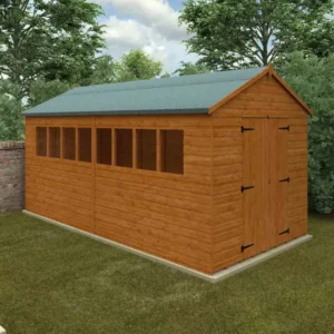 Pro-Tect Timber 16'x8' XL Shiplap Workshop Shed with Standard Framing (Window or Windowless)