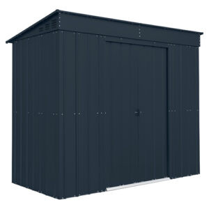 Globel 8'x 4' Pent Metal Garden Shed - Anthracite Grey