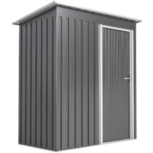 Outsunny 5'x3' Metal Storage Shed - Light Grey