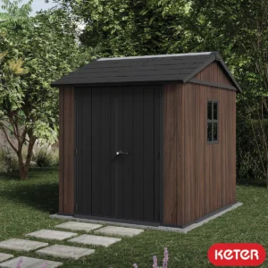 Keter 7' x 7.5'  Rosewood Side Entry Plastic Shed