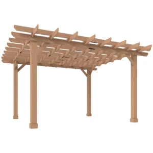 OutSunny 12' x12'  Timber Pergola -  Dark Brown