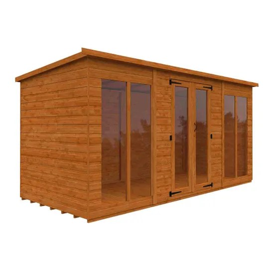 Pro-Tect Timber 14'x6' Shiplap Full Pane Summerhouse Workshop