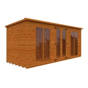 Pro-Tect Timber 16'x6' Shiplap Full Pane Summerhouse Workshop