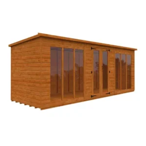 Pro-Tect Timber 18'x6' Shiplap Full Pane Summerhouse Workshop