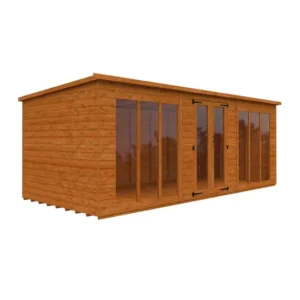 Pro-Tect Timber 18'x8' Shiplap Full Pane Summerhouse Workshop