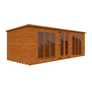 Pro-Tect Timber 20'x8' Shiplap Full Pane Summerhouse Workshop