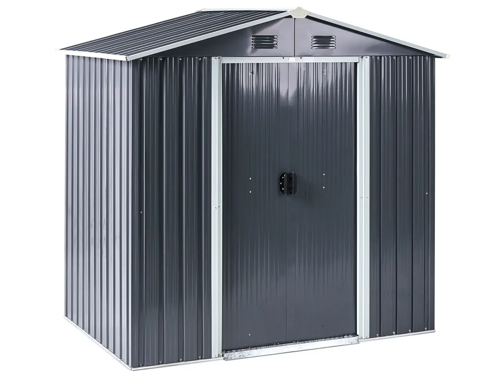 Pro-Tect Cirella 6x4 Metal Apex Shed - Graphite Grey - Image 2