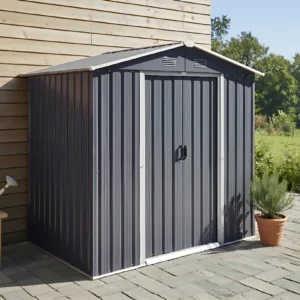 Pro-Tect Cirella 6x4 Metal Apex Shed - Graphite Grey