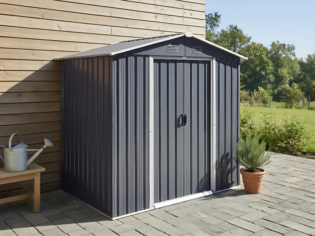 Pro-Tect Cirella 6x4 Metal Apex Shed - Graphite Grey