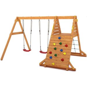 Shire Timber Spider King Teak Painted Climbing Frame