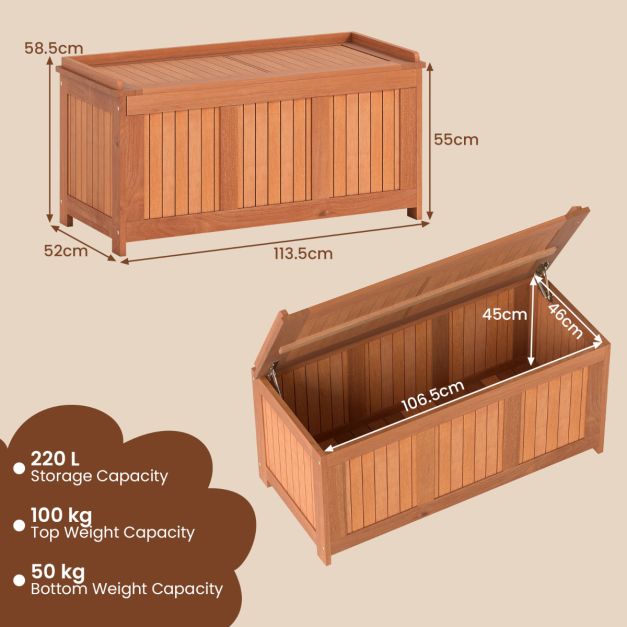 Pro-Tect Timber 220 Litre Deck Box - Image 9