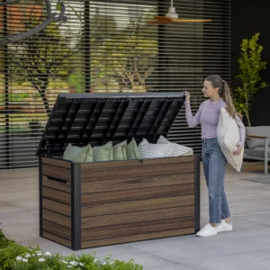 Keter Rosewood 870 Litre Deck Box with Divider