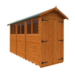 Pro-Tect Timber 12’x4′ Flex Double Door Apex Shed - Express Delivery