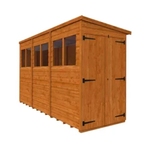 Pro-Tect Timber 12'x4' Double Door Flex Pent Shed - Express Delivery