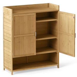 Pro-Tect Timber Potting Bench with Storage Removable Shelves - Natural