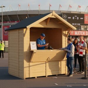 Rowlinson 6' x 6' Timber Bertilo Loglap Market Stall Kiosk (Coming Soon)