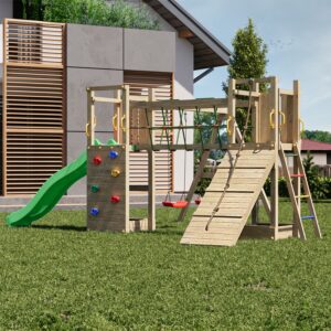 Shire Timber Maxi Fun Playset Climbing Frame with Swing and Slide