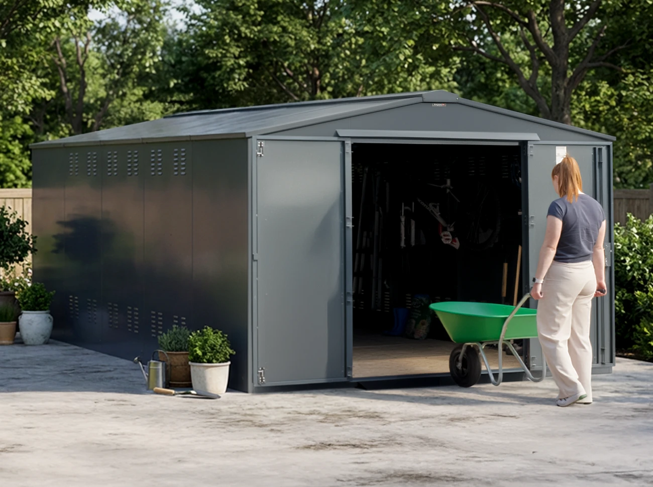 Asgard 10'x18' Garrison Plus Heavy Duty Metal Workshop Shed - with Installation - Image 18