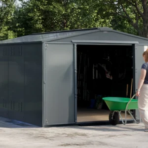 Asgard 10'x14' Garrison Plus Heavy Duty Metal Workshop Shed - with Installation