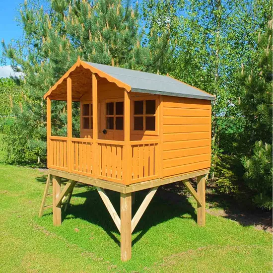 Shire Timber Stork 6'x4' Childrens Playhouse with Platform - Image 7