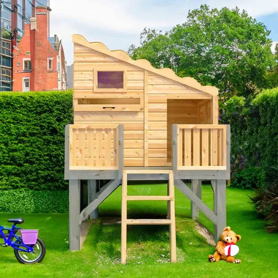 Shire Timber 6'x4' Command Post Playhouse with Platform - Image 11