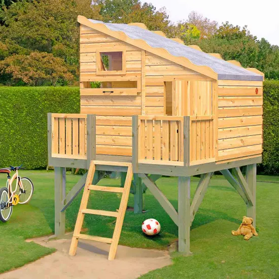 Shire Timber 6'x4' Command Post Playhouse with Platform - Image 10