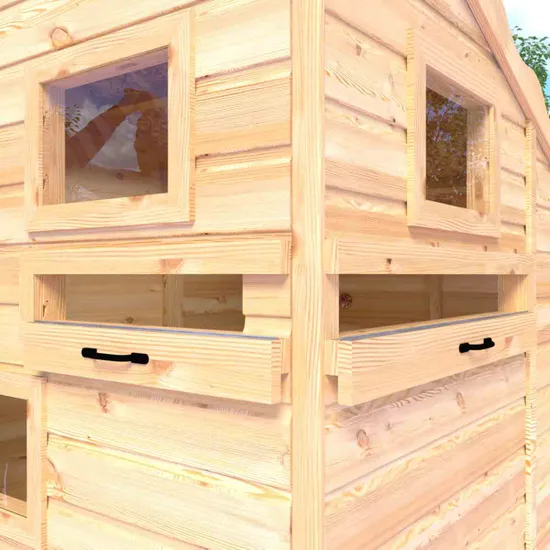 Shire Timber 6'x4' Command Post Playhouse with Platform - Image 8