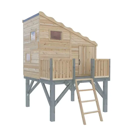 Shire Timber 6'x4' Command Post Playhouse with Platform - Image 7
