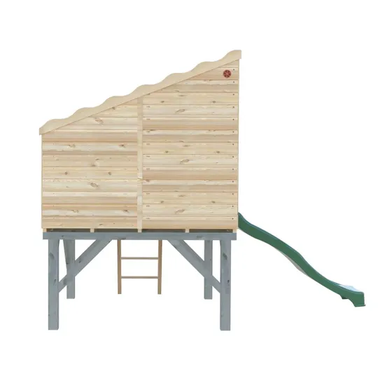 Shire Timber 6'x4' Command Post Playhouse with Platform and Slide - Image 10