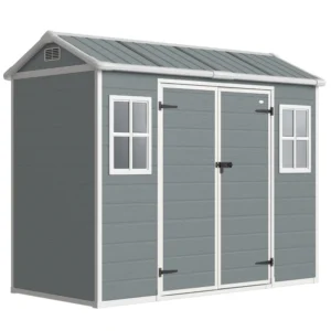 Outsunny 8'x4' Plastic Apex Garden Storage Shed with Floor