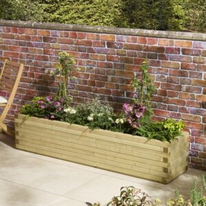 Rowlinson Traditional Timber  Premier Patio Trough Planter - 2m