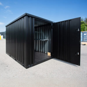Solmha 6.5' x 6' SiteStore 2m Heavy Duty Storage Container-  Matt Black