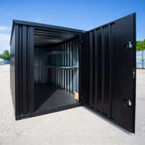 Solmha 6.5' x 13' SiteStore 4m Heavy Duty Storage Container-  Matt Black