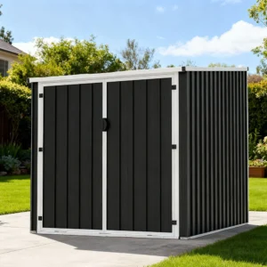 Living and Home 5'x7' Metal Bicycle Shed - Anthracite and White (Expected Arrival Spring 2027)
