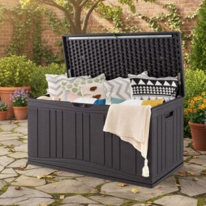 Pro-Tect 300 Litre Patio HDPE Storage Box with Lockable Lid - Dark Brown