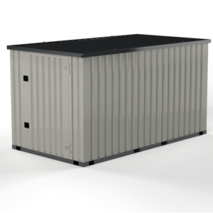 SafeTrade 6.5'x13' KDC+ Heavy Duty Metal Storage Container - Grey and Black