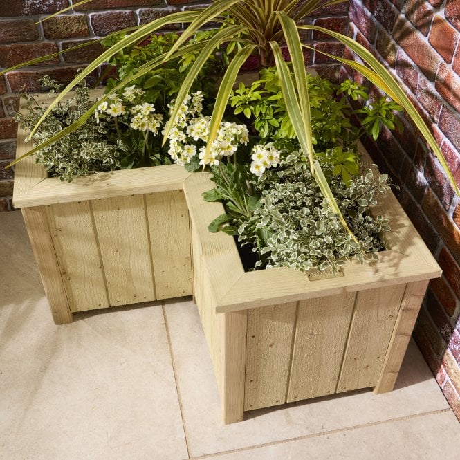 Rowlinson Timber Signature Heritage Corner Planter - Image 3