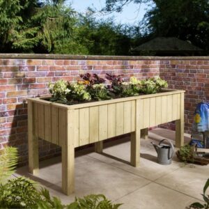 Rowlinson Timber Signature 1.9m Heritage Raised Deep Root Trough Planter