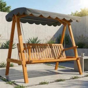 Outsunny 3 Seater Garden Swing Seat with Canopy - Dark Grey