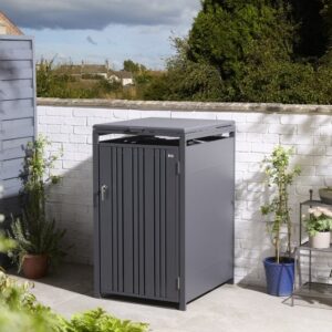 Rowlinson Wimbledon Premium Metal Single Bin Store - Anthracite
