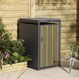 Rowlinson Wimbledon Premium Metal Single Bin Store - Oak