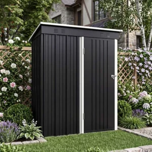 Pro-Tect 5'x3' Single Hinged New Edition Metal Pent Shed -  Anthracite Grey