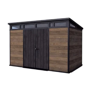 Keter 11'x 7 Walnut Brown Signature Heavy Duty Plastic Pent Shed