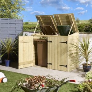 Rowlinson Timber Premier Shiplap Double Bin Store