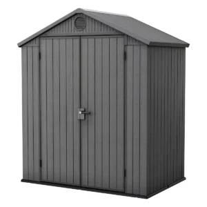 Keter 6'x4' Evotech Plastic Garden Shed Double Door - Grey