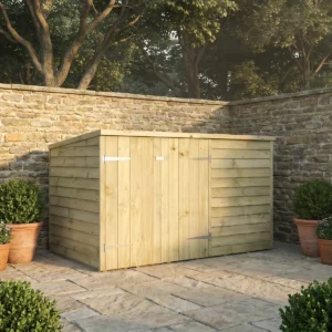 Mercia 4'x6' Overlap Green Dipped Treatment Timber Pent Bike Storage Shed