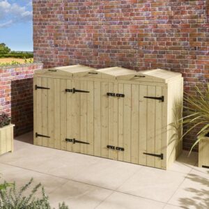Rowlinson Traditional Timber Signature Heritage T&G Triple Bin Store