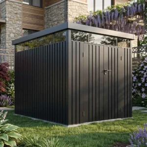 Pro-Tect 6.5'x8.5' Metal Pent Shed with Acrylic Skylight - Anthracite